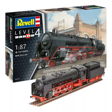 KIT PARA MONTAR REVELL LOCOMOTIVA EXPRESSA BR 02 & TENDER 2'2'T30 1/87 159 PEÇAS REV 02171